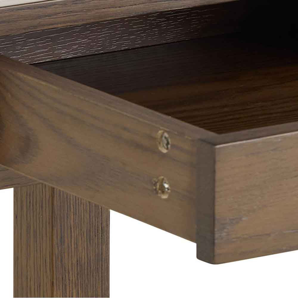Salida Ceramic Top Square Side Table - Smoked Oak