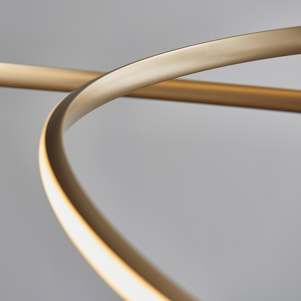 Salina Large Metal Pendant Ceiling Light In Gold