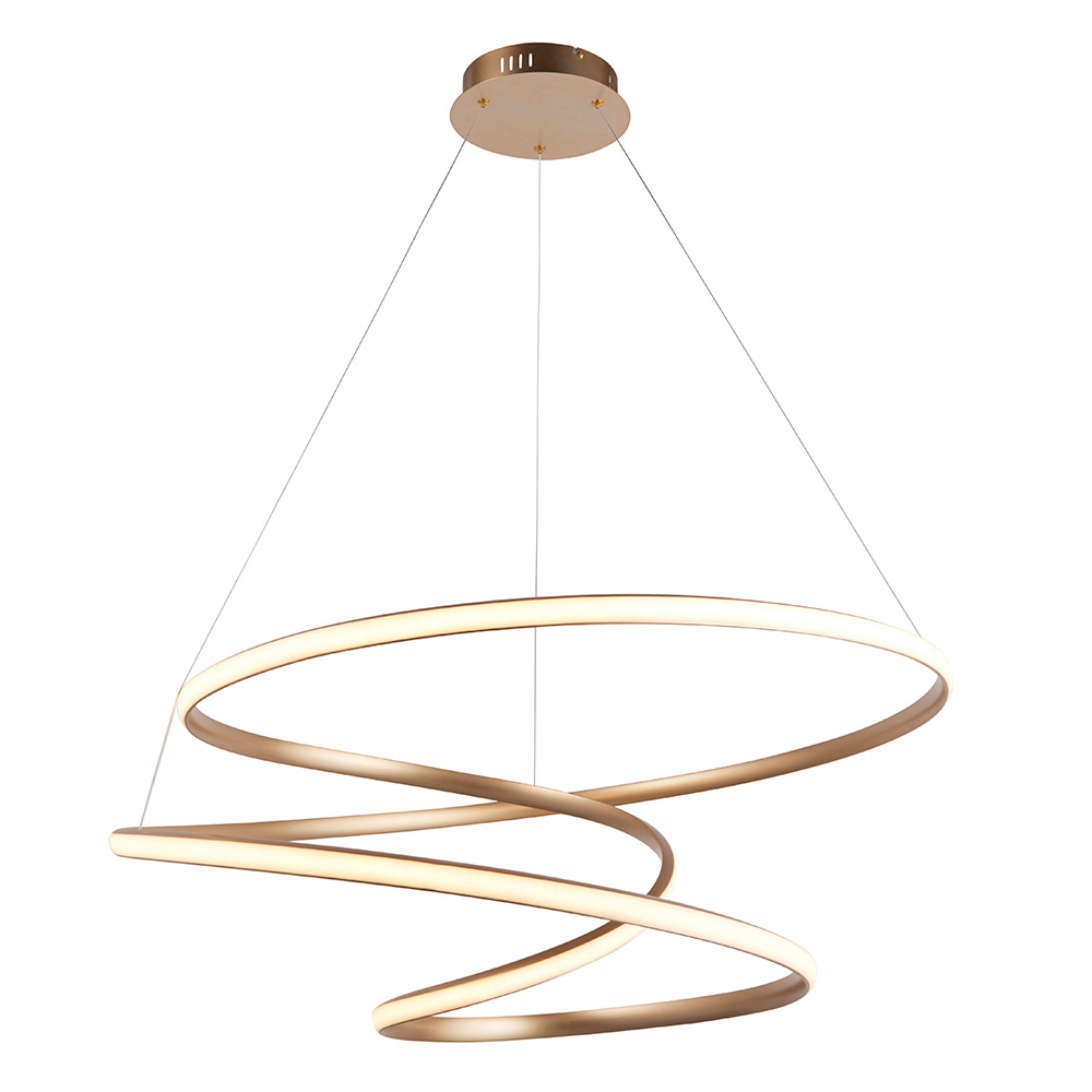 Salina Large Metal Pendant Ceiling Light In Gold