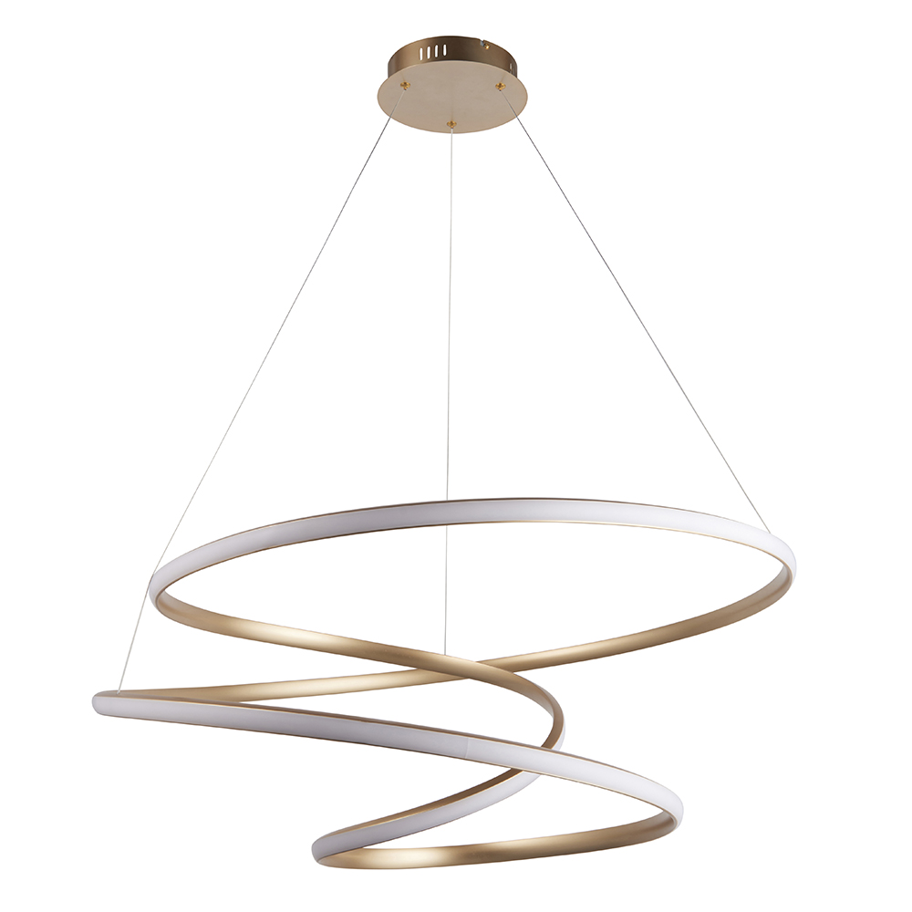 Salina Large Metal Pendant Ceiling Light In Gold