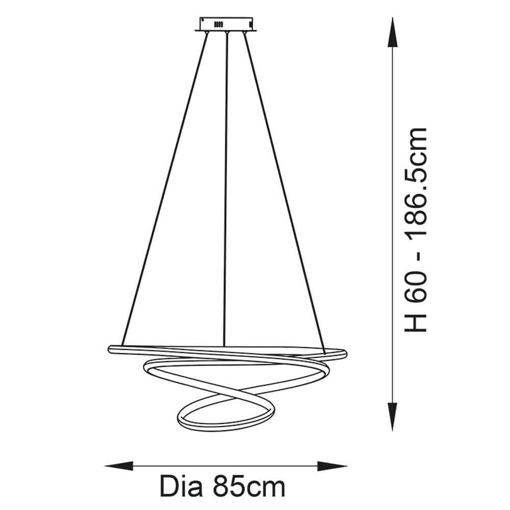 Salina Large Metal Pendant Ceiling Light In Gold