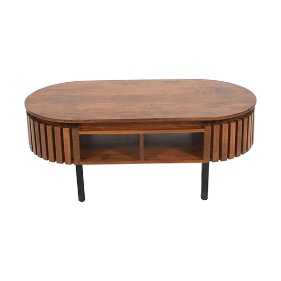 Salina Mango Wood Coffee Table Rectangular In Walnut