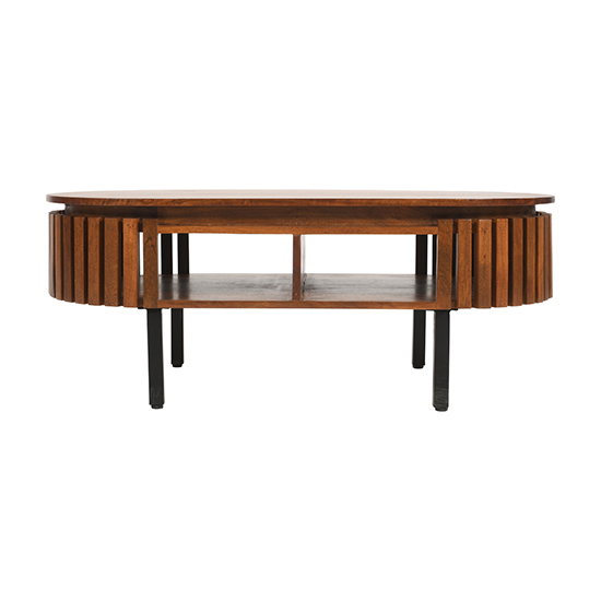 Salina Mango Wood Coffee Table Rectangular In Walnut