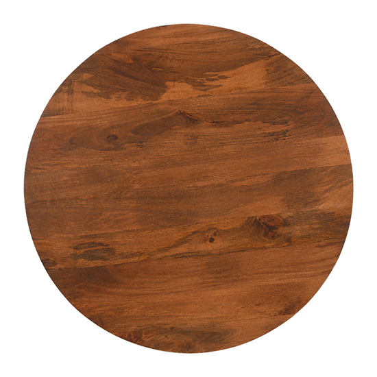 Salina Mango Wood Coffee Table Round In Walnut