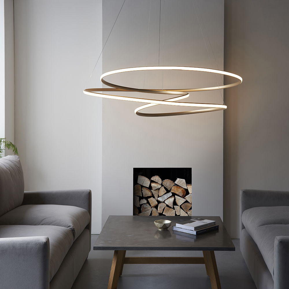 Salina Small Metal Pendant Ceiling Light In Gold
