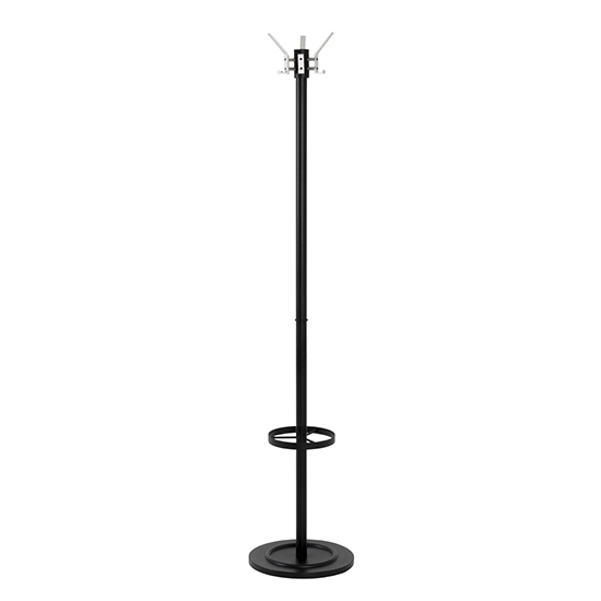 Product photograph of Salinas Metal Coat Stand With Umbrella Stand In Black from Furniture in Fashion