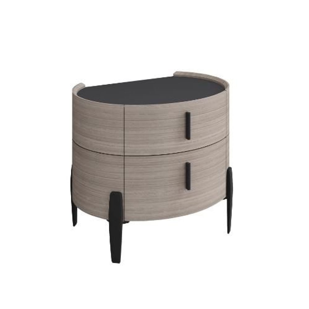 Read more about Salinas wooden bedside cabinet with 2 drawers in beige