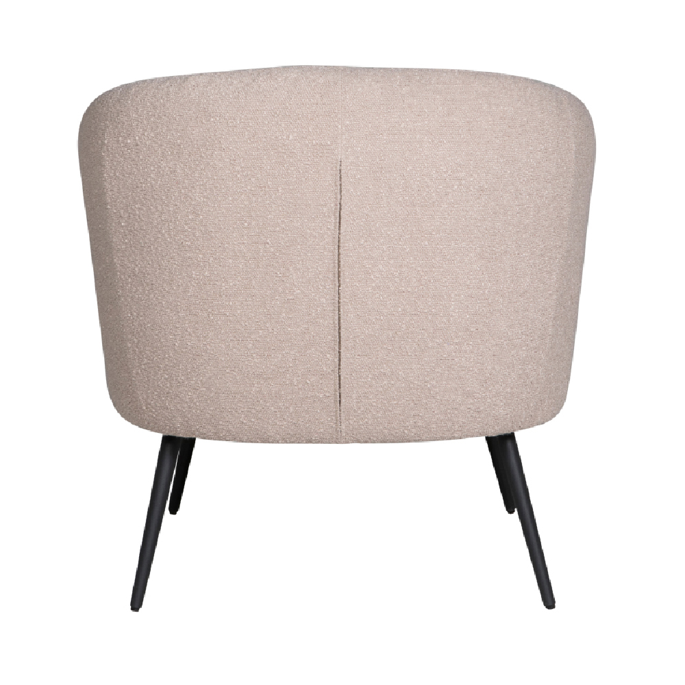 Salisbury Fabric Bedroom Chair With Black Legs In Cream