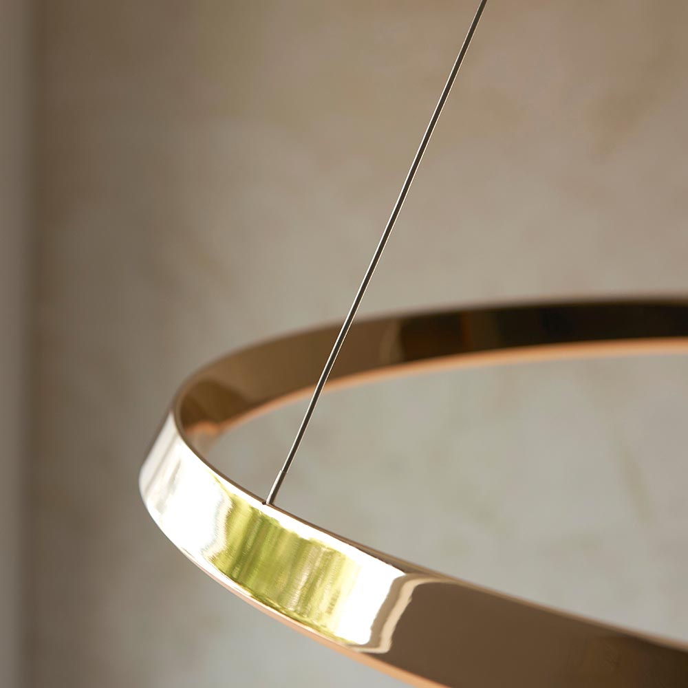 Salisbury Metal Pendant Ceiling Light In French Gold