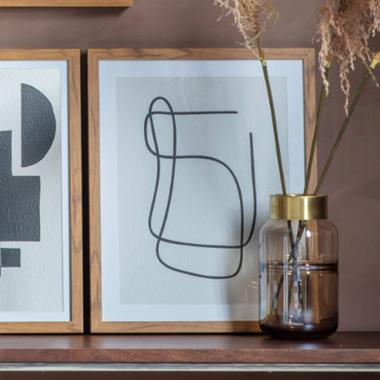 Read more about Salma line drawing framed wall art in black and white