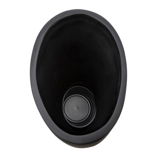 Slalom Ceramic Rubber Boot Umbrella Stand In Matt Black_5