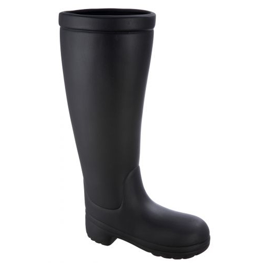 Slalom Ceramic Rubber Boot Umbrella Stand In Matt Black