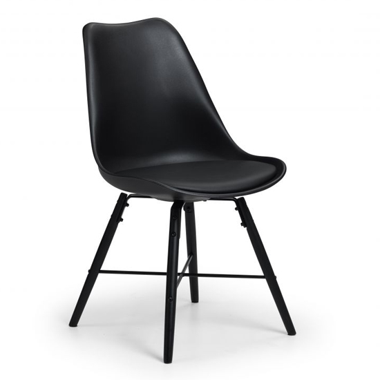 Salome Wooden Laptop Desk With Kaili Black Chair
