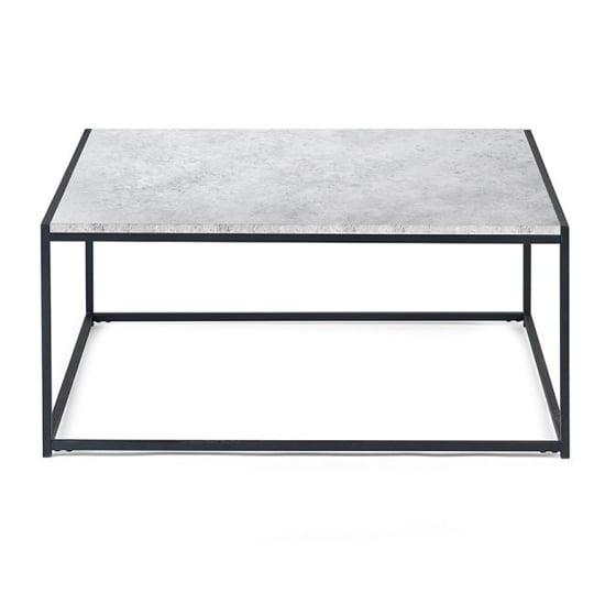 Salome Square Wooden Coffee Table In Concrete Effect_3