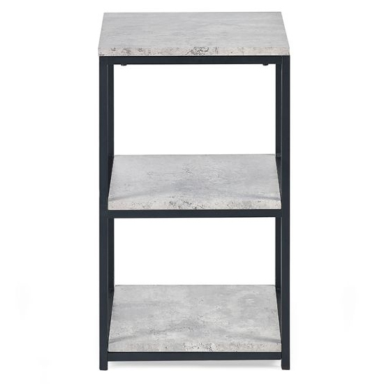 Salome Tall Narrow Wooden Side Table In Concrete Effect_3