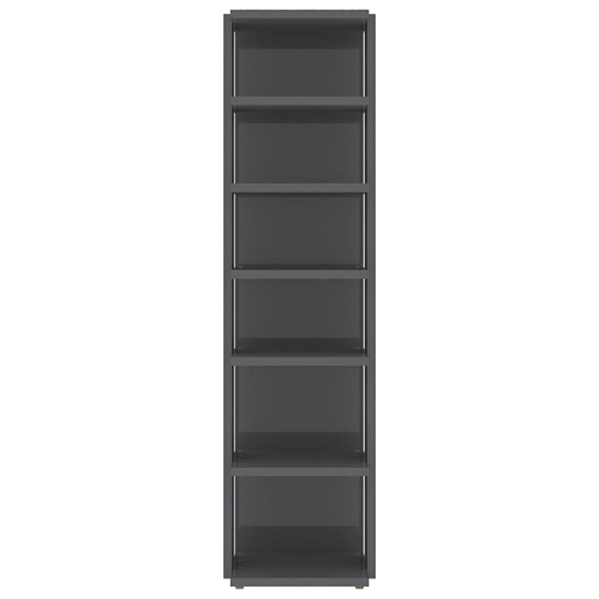 Saloso Set Of 2 High Gloss Shoe Storage Racks In Grey Furniture in