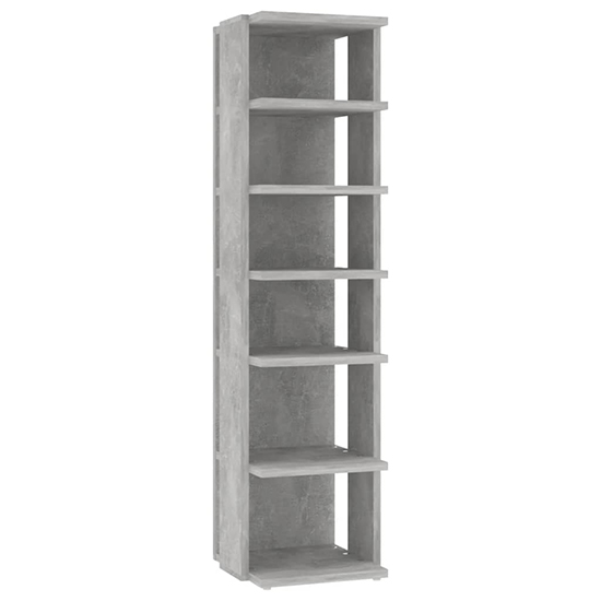 Saloso Set Of 2 Wooden Shoe Storage Racks In Concrete Effect