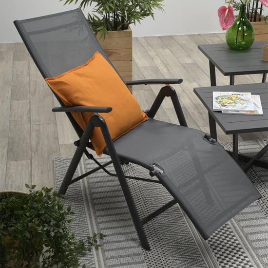 Read more about Salosta reclining relax armchair in carbon black