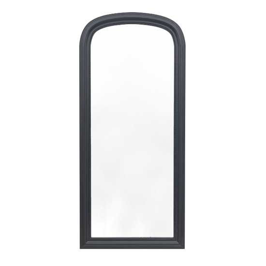 Salta Arch Wall Mirror In Lead Wooden Frame