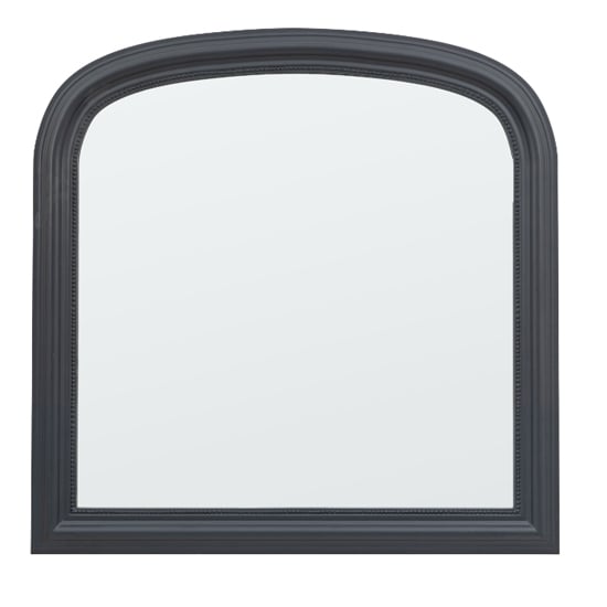 Salta Overmantle Wall Mirror In Lead Wooden Frame