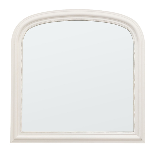 Salta Overmantle Wall Mirror In Stone Wooden Frame