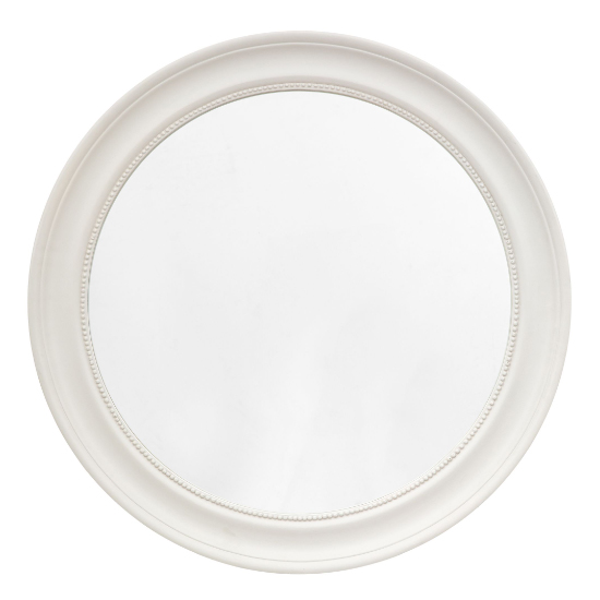 Read more about Salta round wall mirror in stone wooden frame