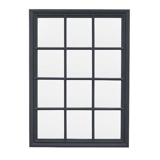 Product photograph of Salta Window Wall Mirror In Lead Wooden Frame from Furniture in Fashion