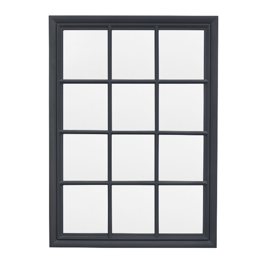 Read more about Salta window wall mirror in lead wooden frame