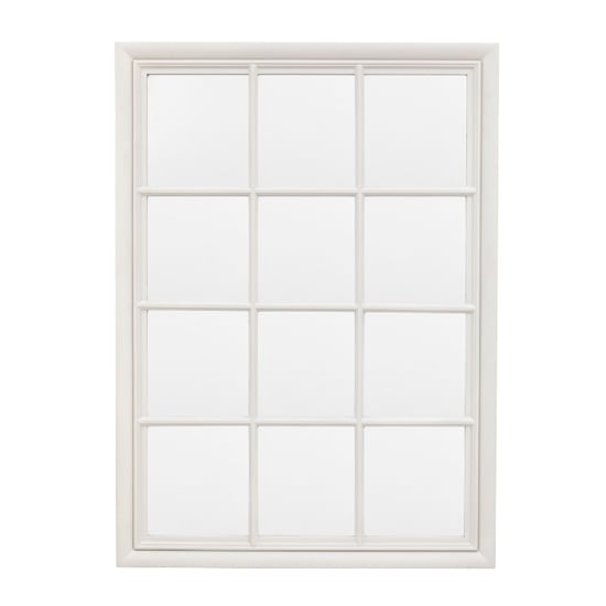 Salta Window Wall Mirror In Stone Wooden Frame