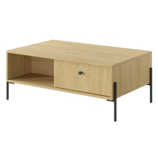 Product photograph of Salta Wooden Coffee Table With 2 Drawers In Salta Oak from Furniture in Fashion