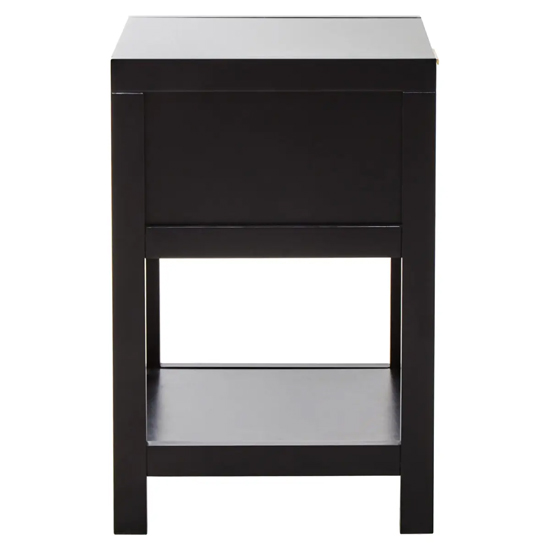 Salta Wooden Side Table With 1 Drawer In Black