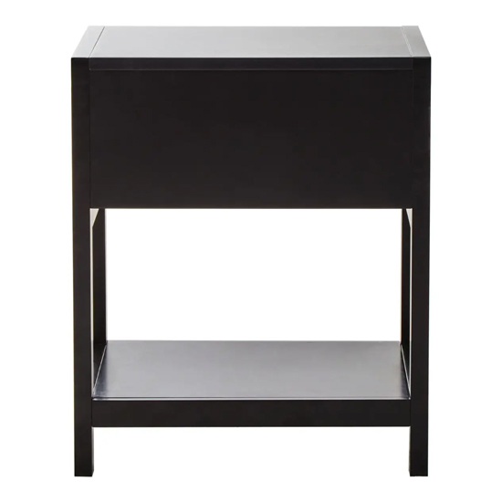 Salta Wooden Side Table With 1 Drawer In Black