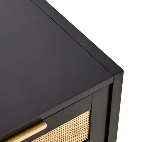 Salta Wooden Side Table With 1 Drawer In Black
