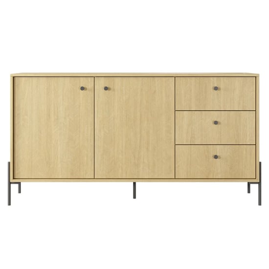 Salta Wooden Sideboard With 2 Doors 3 Drawers In Scandi Oak