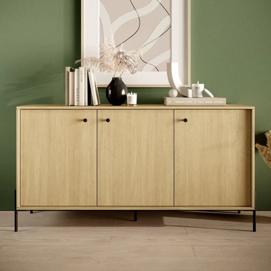 Read more about Salta wooden sideboard with 3 doors in scandi oak