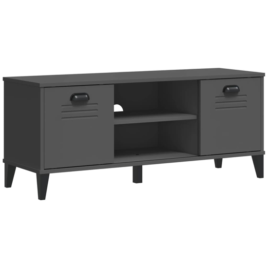 Widnes Wooden Shoe Storage Bench In Anthracite Grey