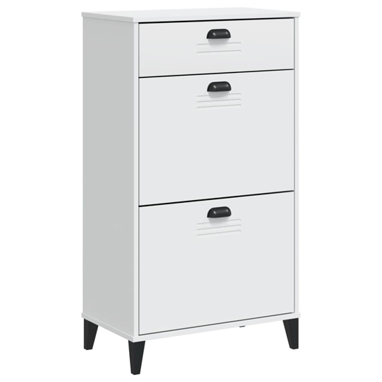 Widnes Wooden Shoe Storage Cabinet In White