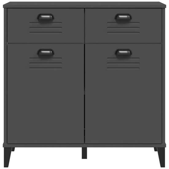 Widnes Wooden Sideboard With 2 Drawers In Anthracite Grey