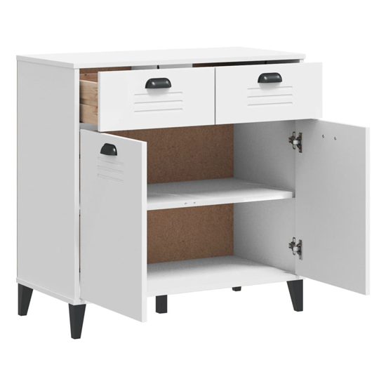 Widnes Wooden Sideboard With 2 Drawers In White