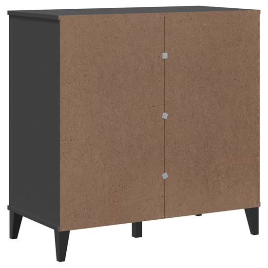 Widnes Wooden Sideboard With 3 Drawers In Anthracite Grey