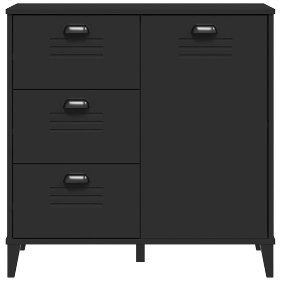 Widnes Wooden Sideboard With 3 Drawers In Black