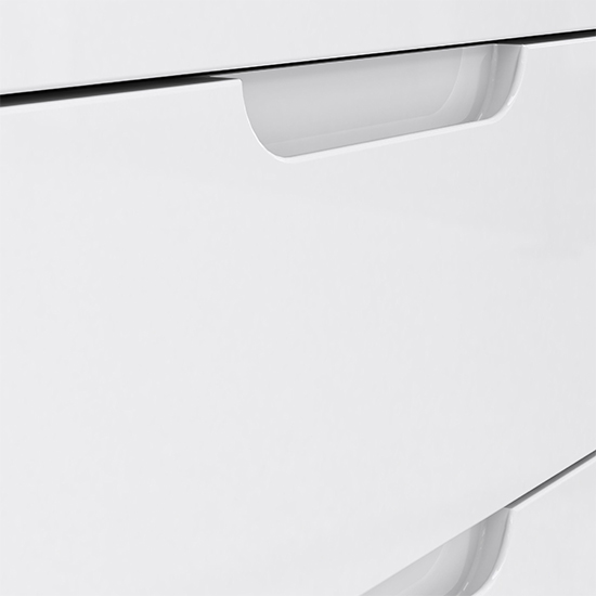 Salter High Gloss Sideboard 1 Door 4 Drawers In White