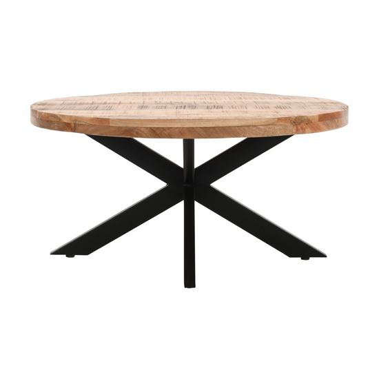 Salter Solid Mangowood Coffee Table With Metal Spider Legs