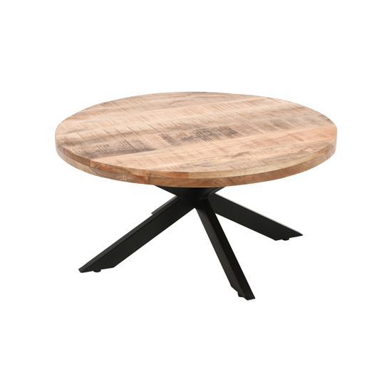 Salter Solid Mangowood Coffee Table With Metal Spider Legs