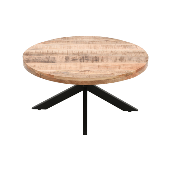 Salter Solid Mangowood Coffee Table With Metal Spider Legs
