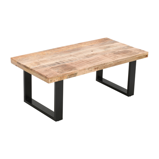 Salter Solid Mangowood Coffee Table In Rough Swan