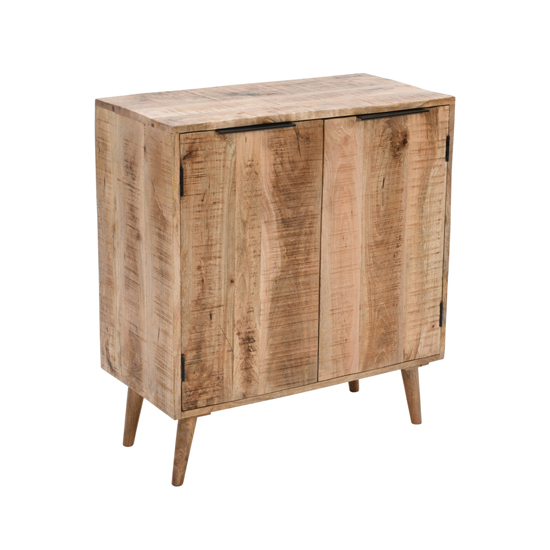 Salter Solid Mangowood Drinks Cabinet In Rough Swan