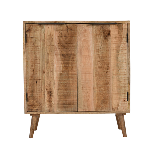 Salter Solid Mangowood Drinks Cabinet In Rough Swan