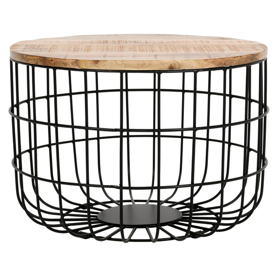 Salter Wood Coffee Table With Removable Top In Rough Swan
