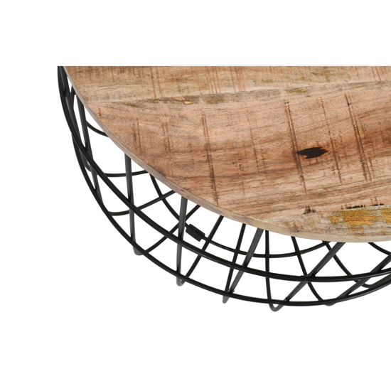 Salter Wood Coffee Table With Removable Top In Rough Swan